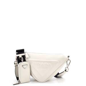 Prada Triangle Logo Zip Crossbody Bag #236307P11B